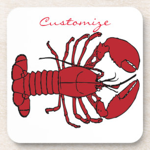 Red Maine Lobster Thunder_Cove Coaster