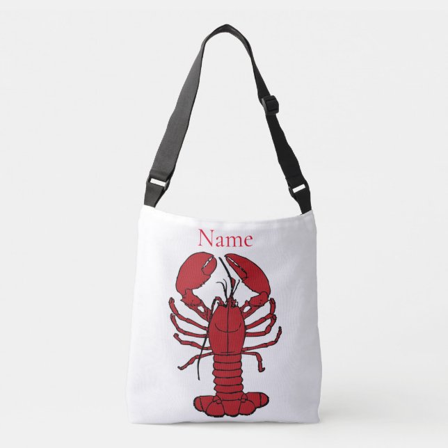 Red Maine Lobster Thunder_Cove Crossbody Bag (Front)