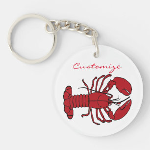 Red Maine Lobster Thunder_Cove  Keychain
