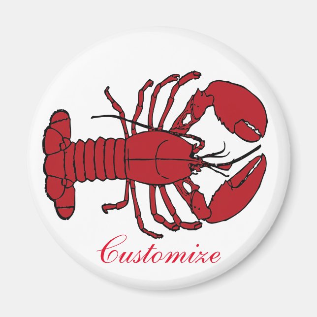 Red Maine Lobster Thunder_Cove Magnet (Front)