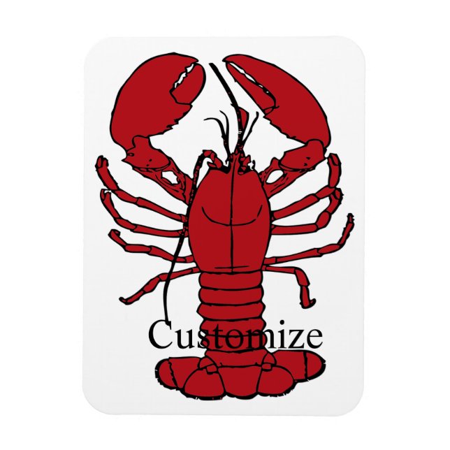 Red Maine Lobster Thunder_Cove  Magnet (Vertical)