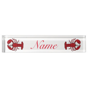 Red Maine Lobster Thunder_Cove Nameplate