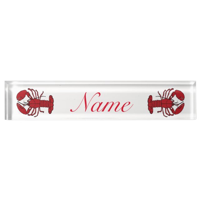 Red Maine Lobster Thunder_Cove Nameplate (Front)