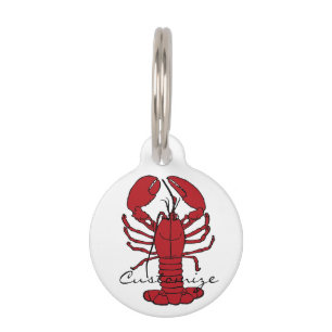 Red Maine Lobster Thunder_Cove Pet Tag
