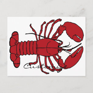 Red Maine Lobster Thunder_Cove Postcard