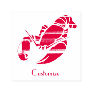 Red Maine Lobster Thunder_Cove Self-inking Stamp