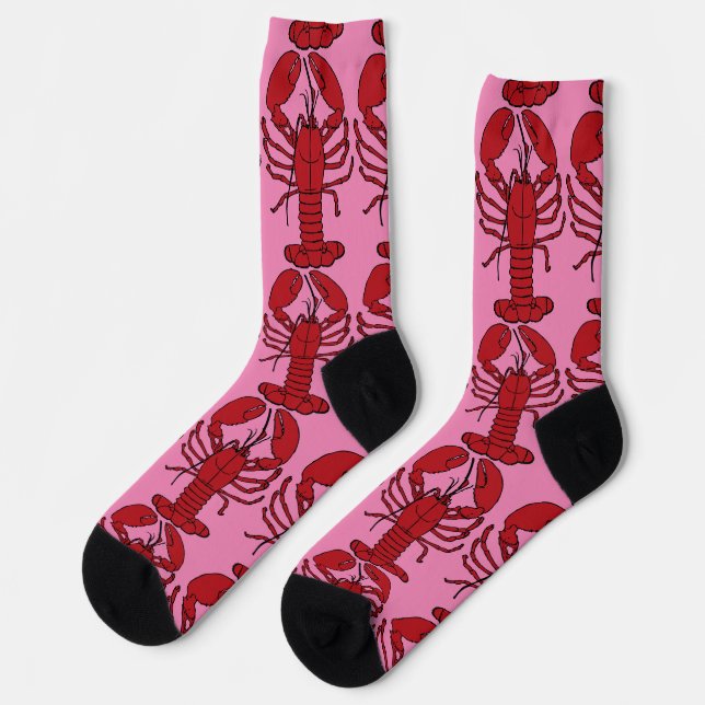Red Maine Lobster Thunder_Cove Socks (Left)