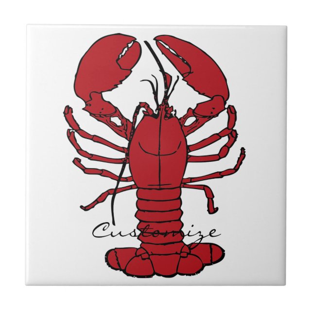 Red Maine Lobster Thunder_Cove Tile (Front)