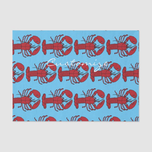 Red Maine Lobster Thunder_Cove Tissue Paper (Front)