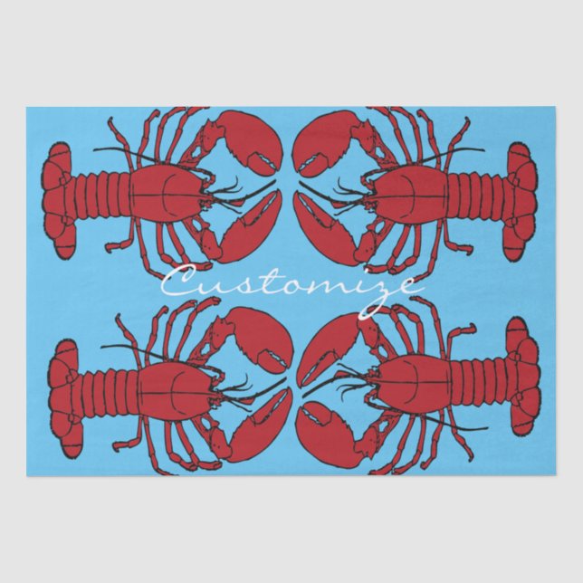 Red Maine Lobster Thunder_Cove Tissue Paper (Front)