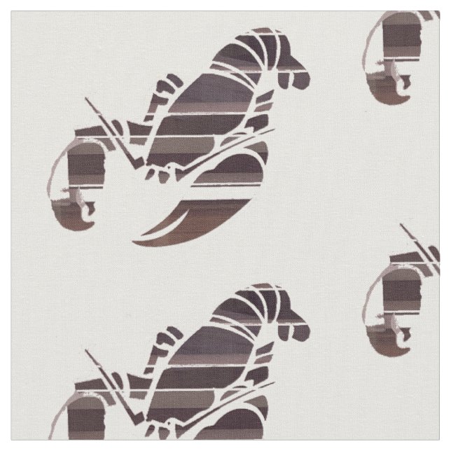 Red Maine Lobsters Thunder_Cove  Fabric (Close Up)