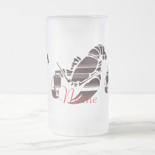 Red Maine Lobsters Thunder_Cove Frosted Glass Beer Mug