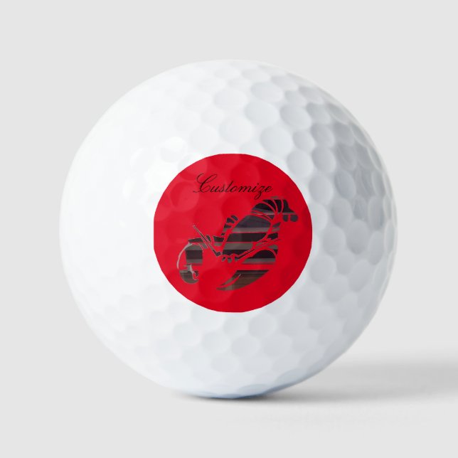 Red Maine Lobsters Thunder_Cove Golf Balls (Front)