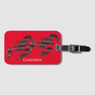 Red Maine Lobsters Thunder_Cove Luggage Tag