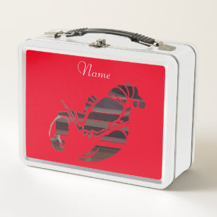 Red Maine Lobsters Thunder_Cove Metal Lunch Box