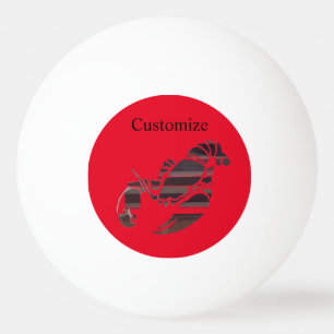 Red Maine Lobsters Thunder_Cove Ping Pong Ball