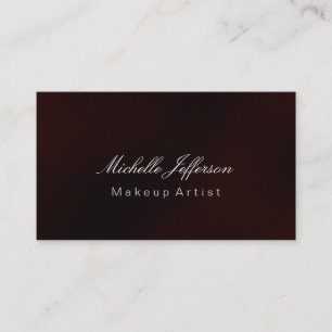 Red Makeup Artist Professional Business Card