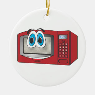 Red Male Microwave Cartoon Ceramic Tree Decoration