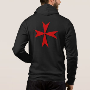 Red Maltese Cross, St. John, Malta flag / symbol Hoodie