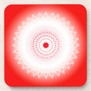 Red Mandala Coaster