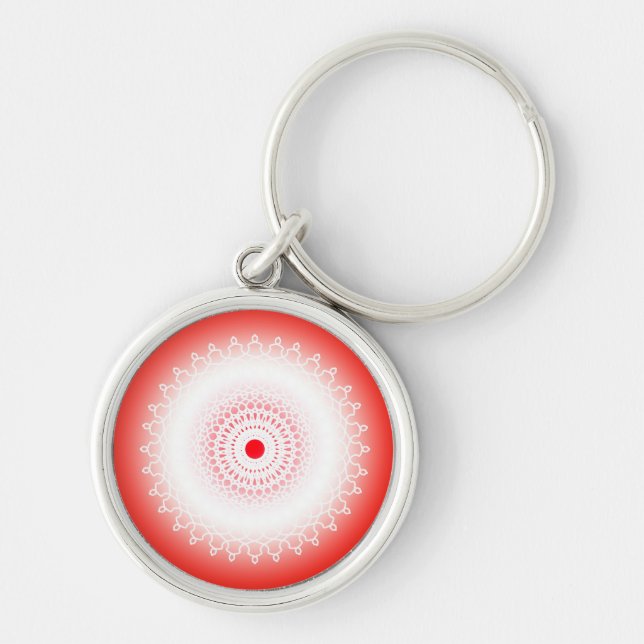 Red Mandala Key Ring (Front)
