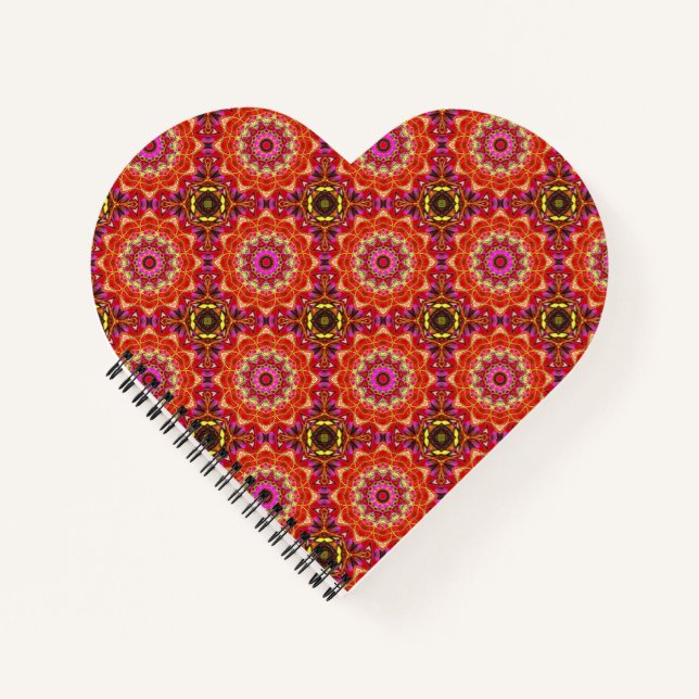 Red MANDALA  Notebook (Front)