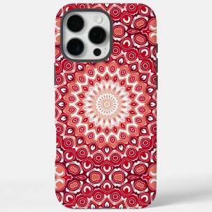 Red Mandala Pattern in Fiery Gradient iPhone 16 Pro Max Case