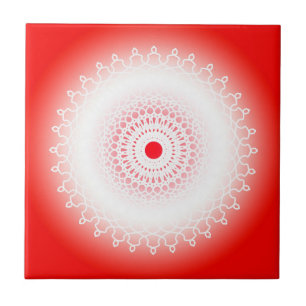 Red Mandala Tile