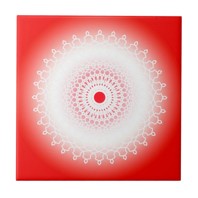 Red Mandala Tile (Front)