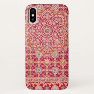 Red Mandala Vintage Cultural Art Boho iPhone X Case