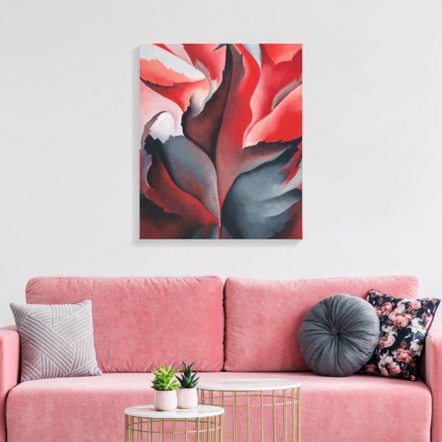 Red Maple at Lake George | Georgia O'Keeffe | Canvas Print (Insitu(LivingRoom))