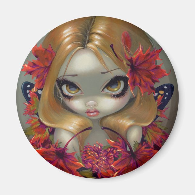 "Red Maple Fairy" Magnet (Front)