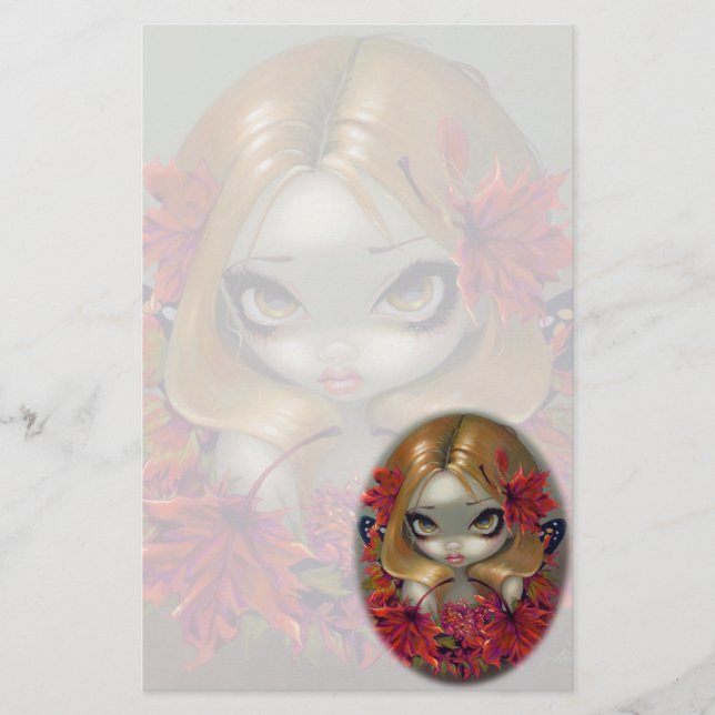 "Red Maple Fairy" Stationery (Front)