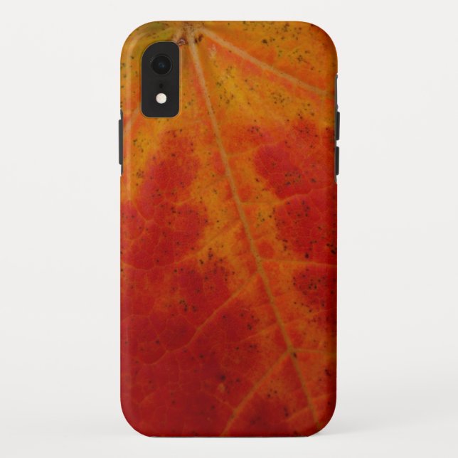 Red Maple Leaf Abstract Autumn Nature Photography Case-Mate iPhone Case (Back)