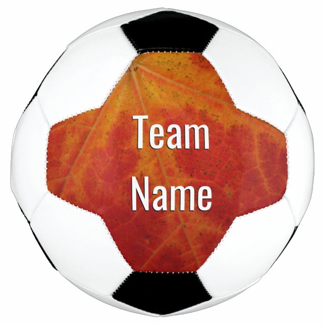 Red Maple Leaf Abstract Autumn Nature Photography Football (Front)