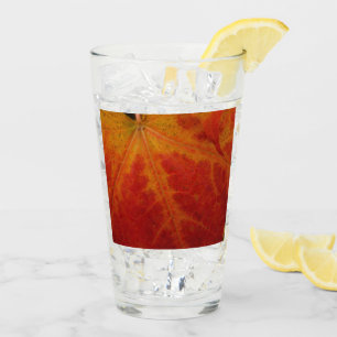 Red Maple Leaf Abstract Autumn Nature Photography Glass