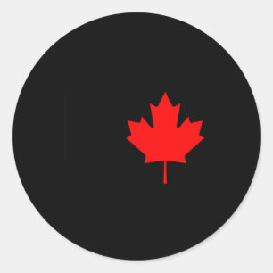Red Maple Leaf Flag of Canada Cool Canadian Flags Classic Round Sticker