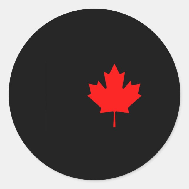 Red Maple Leaf Flag of Canada Cool Canadian Flags Classic Round Sticker (Front)