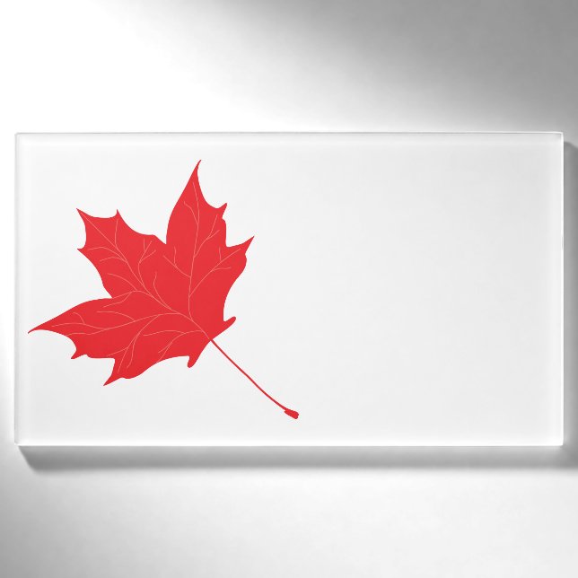 Red maple leaf name tag (Front)