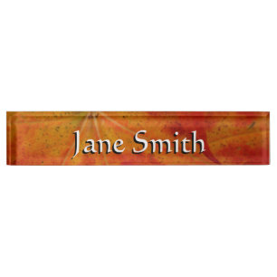 Red Maple Leaf Nameplate
