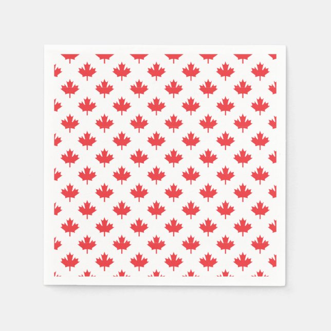 Red Maple Leaf Napkin (Front)