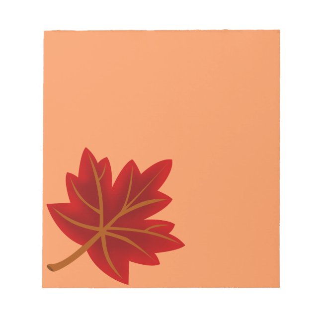 Red Maple Leaf Notepad (Front)