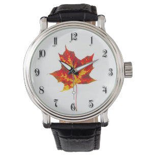 Red maple leaf watch