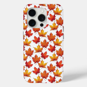 Red Maple Leaves Pattern. Fall Pattern iPhone 15 Pro Case