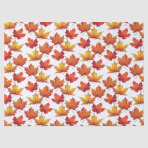 Red Maple Leaves Pattern. Fall Pattern Tissue Paper