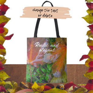 Red maple leaves tote bag