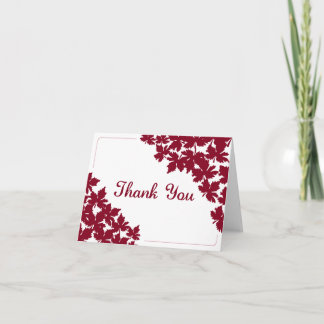 Red Maple Thank You Card