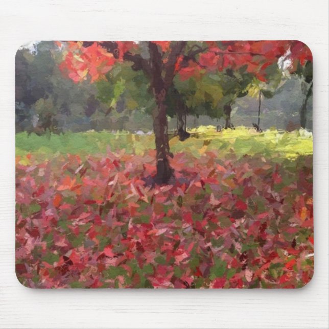 Red Maple Tree Mouse Mat (Front)
