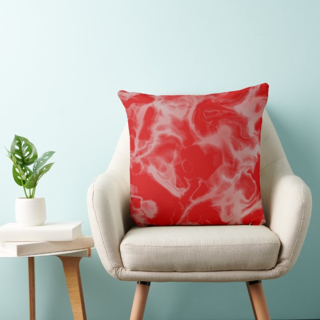 red Marble abstract Cushion (Chair)
