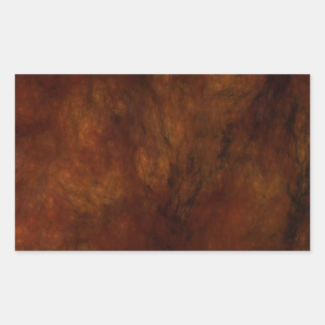 Red Marble Abstract Fractal Rectangle Sticker (Front)